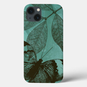 Grüne Blätter Schmetterling iPhone 13 Hülle