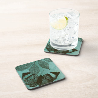 Grüne Blätter Schmetterling Untersetzer