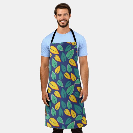 Grüne Blätter Schürze (Getragen)