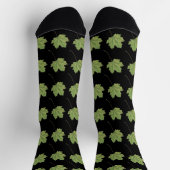 Grüne Blätter Schwarze Socken (Oben)