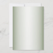 Grüne Blätter Schwarzes Olive Elegante Hochzeit Einladung (Rückseite)