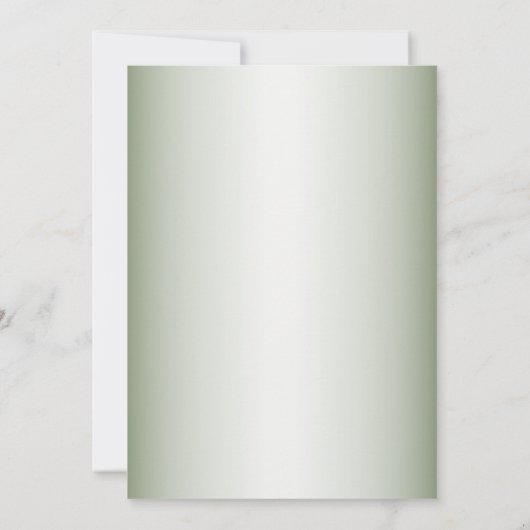 Grüne Blätter Schwarzes Olive Engagement Partei Einladung (Rückseite)