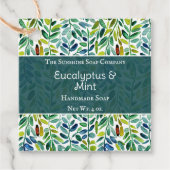 Grüne Blätter Seife Kosmetika Badehose Tag Geschenkanhänger (Vorderseite)