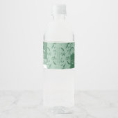 Grüne Blätter - Seifenkennzeichnung Wasserflaschenetikett (Vorderseite)