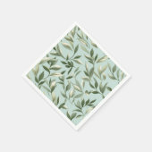 Grüne Blätter Serviette (Ecke)
