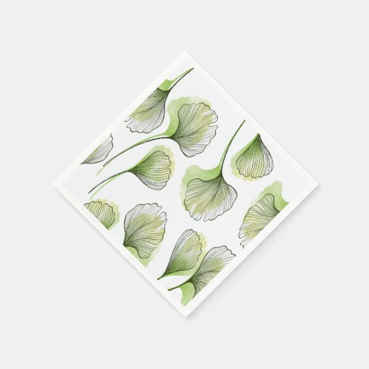 Grüne Blätter Serviette (Ecke)