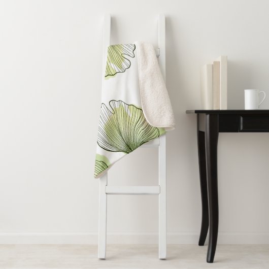 Grüne Blätter Sherpadecke (Beispiel)