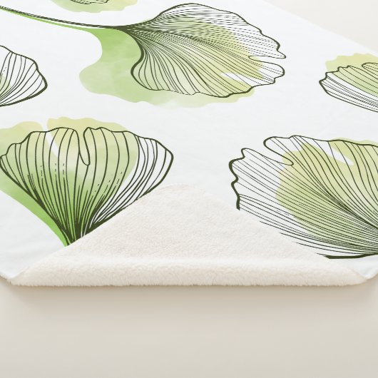 Grüne Blätter Sherpadecke (3/4)