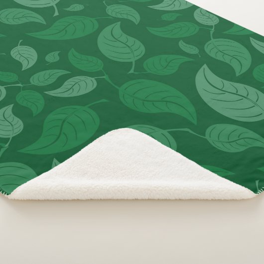 Grüne Blätter Sherpadecke (3/4)