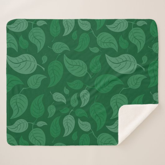 Grüne Blätter Sherpadecke (Vorderseite (Horizontal))