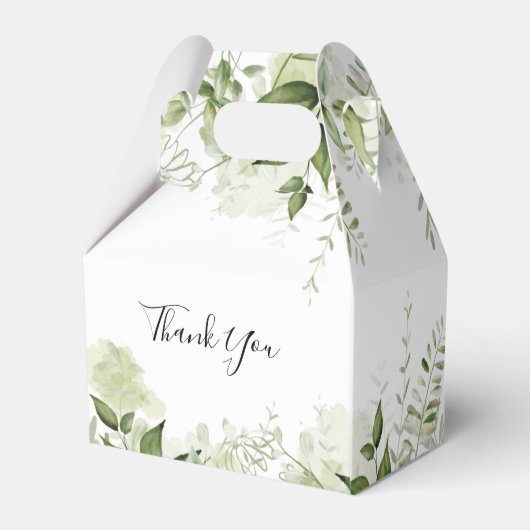 Grüne Blätter Signature Script Wedding Geschenkschachtel (Rückseite)