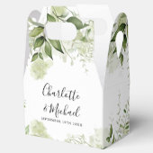 Grüne Blätter Signature Script Wedding Geschenkschachtel (Geöffnet)