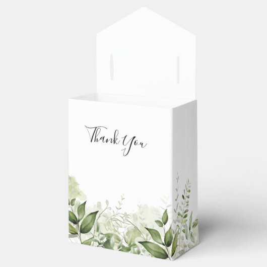 Grüne Blätter Signature Script Wedding Geschenkschachtel (Geöffnet)