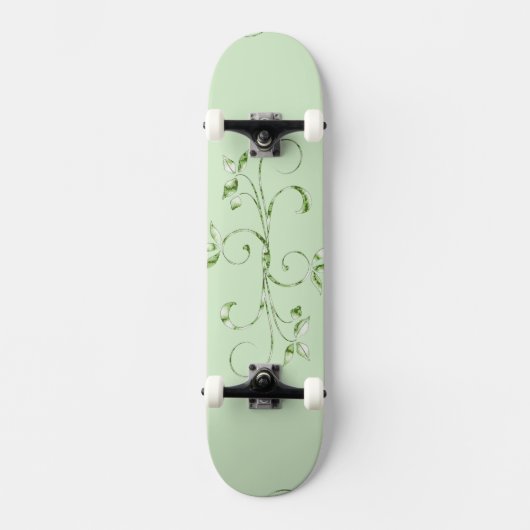 Grüne Blätter Skateboard (Vorderseite)