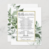 Grüne Blätter Skripttext Hochzeitstag Zeitleiste (Vorne/Hinten)