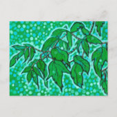 Grüne Blätter Sommer-Natur Blumenstrauch Postkarte (Vorderseite)
