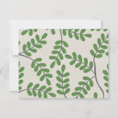 Grüne Blätter Speichern Sie die Datumskarten Save The Date (Rückseite)