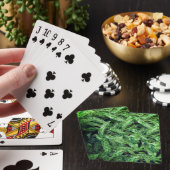 Grüne Blätter Spielkarten (In Situ)