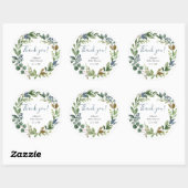 Grüne Blätter staubblaues, rustikales Blumengrün Runder Aufkleber (Blatt)