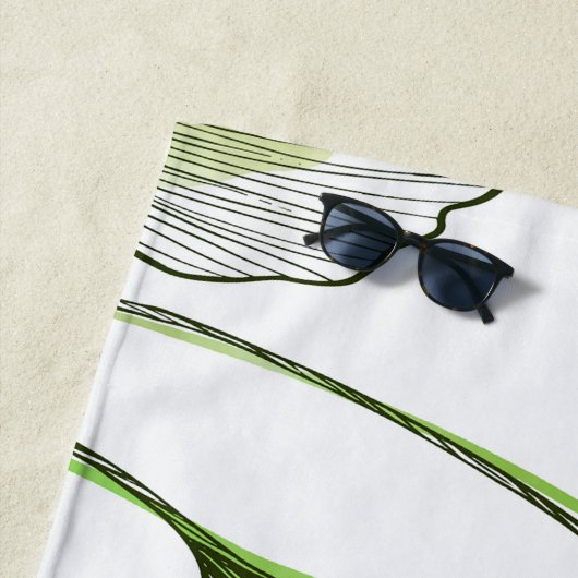 Grüne Blätter Strandtuch (Beispiel)