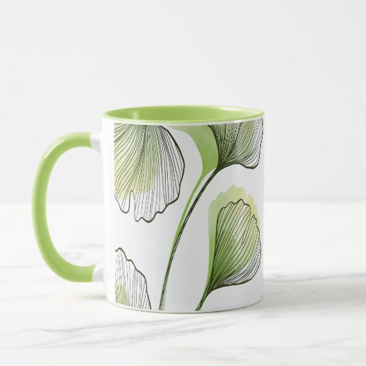 Grüne Blätter Tasse (Links)