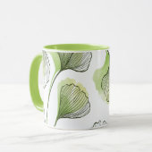 Grüne Blätter Tasse (Vorderseite Links)