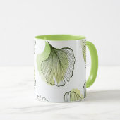 Grüne Blätter Tasse (VorderseiteRechts)