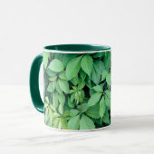 Grüne Blätter Tasse (Vorderseite Links)