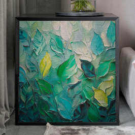 Grüne Blätter Texturierte Entpackungsartikel Seidenpapier