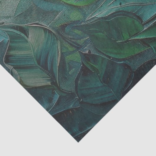 Grüne Blätter Texturierte Entpackungsartikel Seidenpapier (Detail)