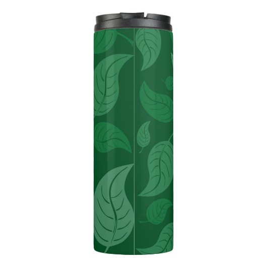 Grüne Blätter Thermosbecher (Rückseite)