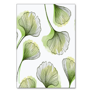 Grüne Blätter Tischnummer