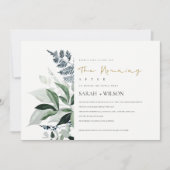 Grüne Blätter tropische Fauna Morgens nach Einladu Dankeskarte (Vorderseite)