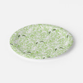 Grüne Blätter tropische Vegetation Pappteller (Schrägansicht)