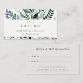 Grüne Blätter tropischer Foliage Fern Freundschaft Visitenkarte (Vorne/Hinten)