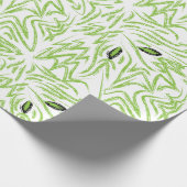 Grüne Blätter tropisches Muster Geschenkpapier (Ecke)