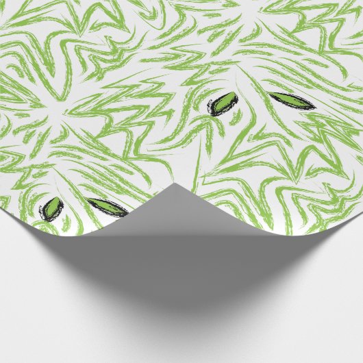 Grüne Blätter tropisches Muster Geschenkpapier (Ecke)