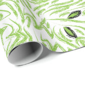 Grüne Blätter tropisches Muster Geschenkpapier (Rolleneckpunkt)