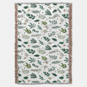 Grüne Blätter und Blume in Weiß Decke (Vorderseite Vertikal)