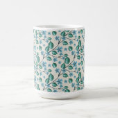Grüne Blätter und Blumen. Kaffeetasse (Mittel)