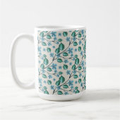 Grüne Blätter und Blumen. Kaffeetasse (Links)
