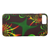Grüne Blätter und gelbe, feuergefärbte Kurven Case-Mate iPhone Hülle (Rückseite (Horizontal))