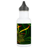 Grüne Blätter und gelbe, feuergefärbte Kurven Edelstahlflasche (Links)