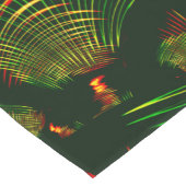 Grüne Blätter und gelbe, feuergefärbte Kurven Kurzer Tischläufer (Ecke)