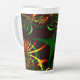 Grüne Blätter und gelbe, feuergefärbte Kurven Milchtasse