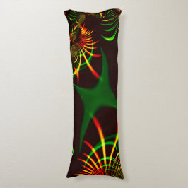 Grüne Blätter und gelbe, feuergefärbte Kurven Seitenschläferkissen