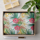 Grüne Blätter und rote Blume Seidenpapier (Geschenk)