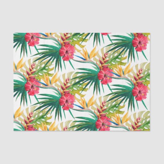 Grüne Blätter und rote Blume Seidenpapier (Vorderseite)