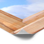 Grüne Blätter und Sommerhimmelansicht aus einem Fe Poster (Ecke)