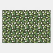 Grüne Blätter und weiße Blume über den grünen Hint (Vorderseite)